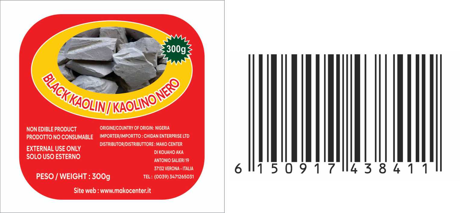 Black Kaolin/Kaolino Nero - Product Image